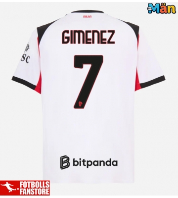 AC Milan Santiago Gimenez #7 Bortatröja 2025-26 Kortärmad